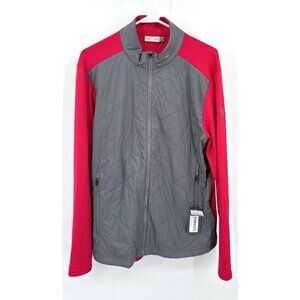 NEW KJUS Full Zip Retention Jacket Hinsdale Golf Club 54 XL Red Gray